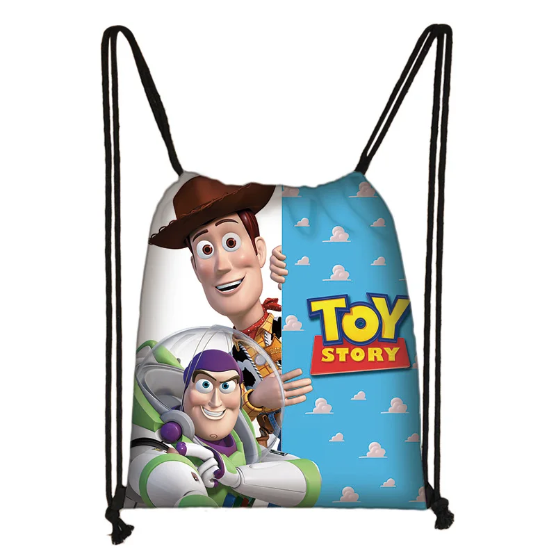 Disney Toy Story Woody Buzz Lightyear borsa Casual quotidiana ragazzi ragazze zaino borse con coulisse borsa portaoggetti Shopping borse da spiaggia