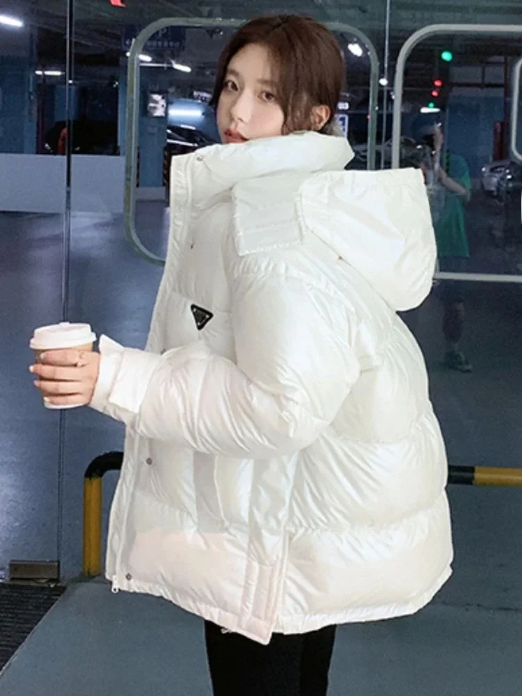 Forerun Oversized Hooded Bubble Coat Glossy Winter Puffer Jaet Women's down Jaet Camel Fur Fill Autumn 2023 Collection