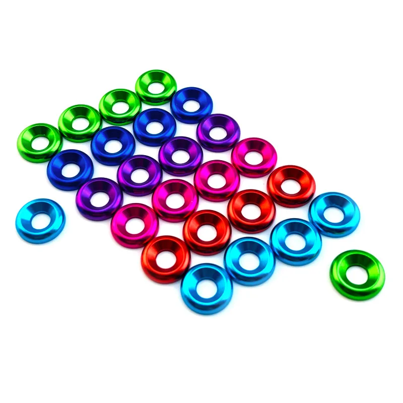 6 Colors CNC Aluminum Alloy Made Holsters Sheath Scabbard Countersunk Finishing Washers Screw Accessories Anodized