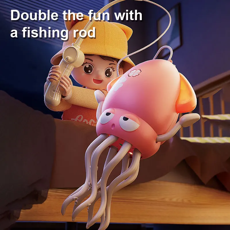 Interactive Electronic Dancing Squid Toy Lights Music Baby Toy for Toddler Early Learning Development Kids Educational Play Gift