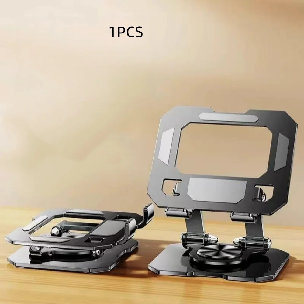 360° Rotatable Foldable Metal Tablet Phone Desktop Holder Adjustable Support for iPad Smartphone Gaming Drawing Live Stream