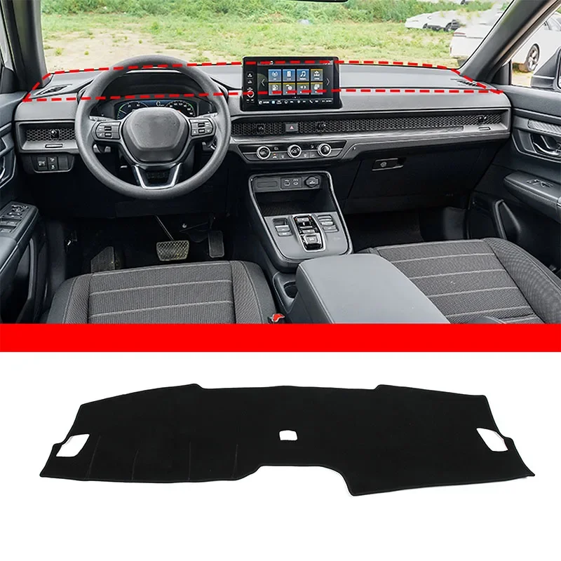 

For Honda CRV 2023+Polyester Black Car Styling Car Dashboard Sun Protection Mat Car Interior Protection Accessories LHD