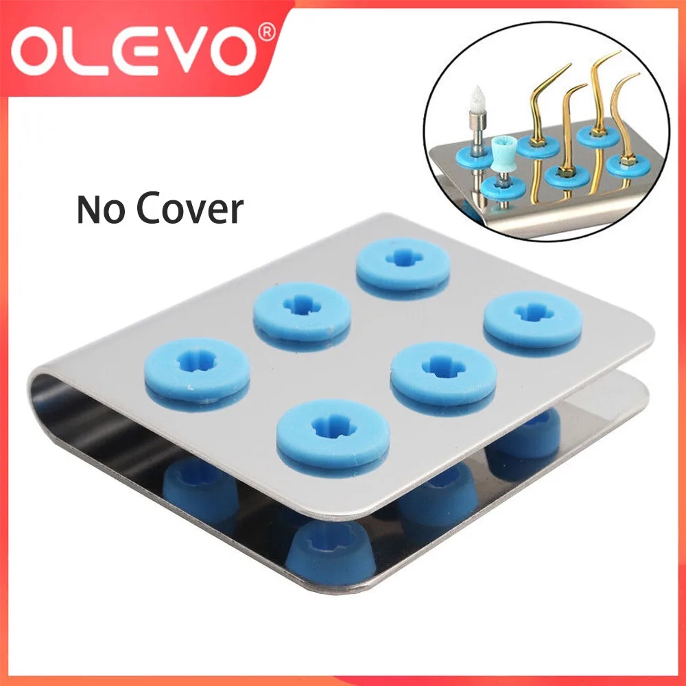 OLEVO 6 lubang ultrasonik Scaler silikon, Handpiece Perio Tips pemegang berdiri kotak penyimpanan desinfeksi perawatan gigi autoklaf