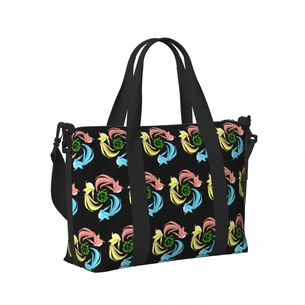 

Custom Ffxiv Summoner - Carbuncles Beach Travel Bag Large Capacity Tote Bags for Gym Yoga Women Shopping Duffle Shoulder Bag
