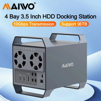 MAIWO 4 Bay HDD Docking Station 10Gbps Type C USB 3.2 Gen2 3.5 inch HDD Enclosure for 2.5 3.5 SSD Disk Case HDD Box with HDMI