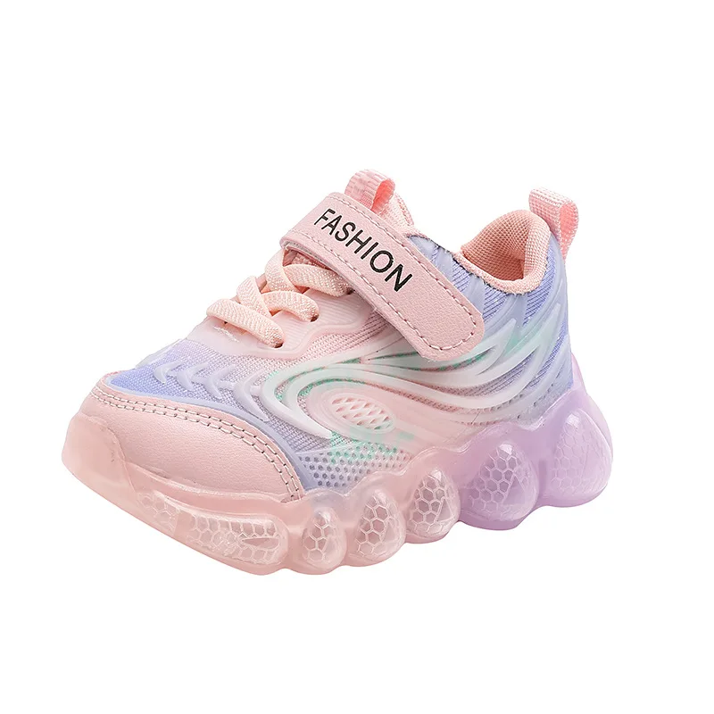 Bright Light Child Kid Sneaker 1-6 anni 3 primavera e autunno nuovi ragazzi illuminano le scarpe da donna con fondo morbido scarpe da bambino Fashi