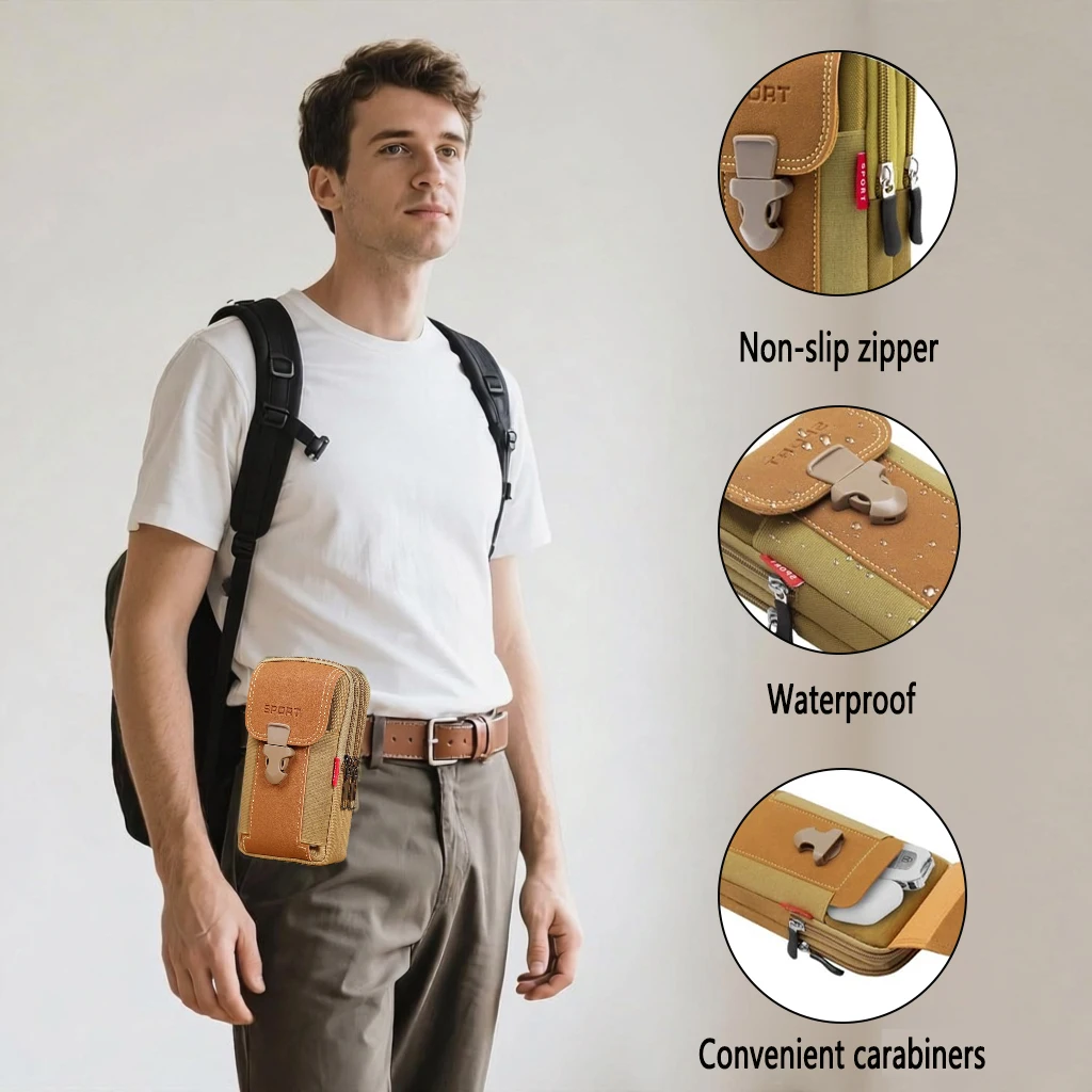 Edc Carry Pocket Pouch - TRALOW Multi Pocket EDC Waist Bag