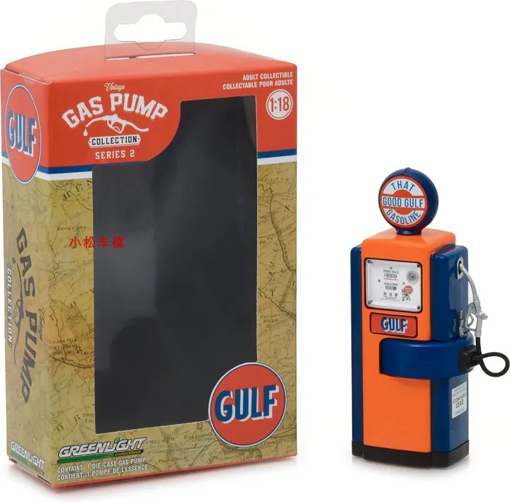 

Green Light 1:18 Retro Oil Pump S2 1948 Wayne 100-A Good Gulf Oil Gas Station Car Model Collection Toys Gifts