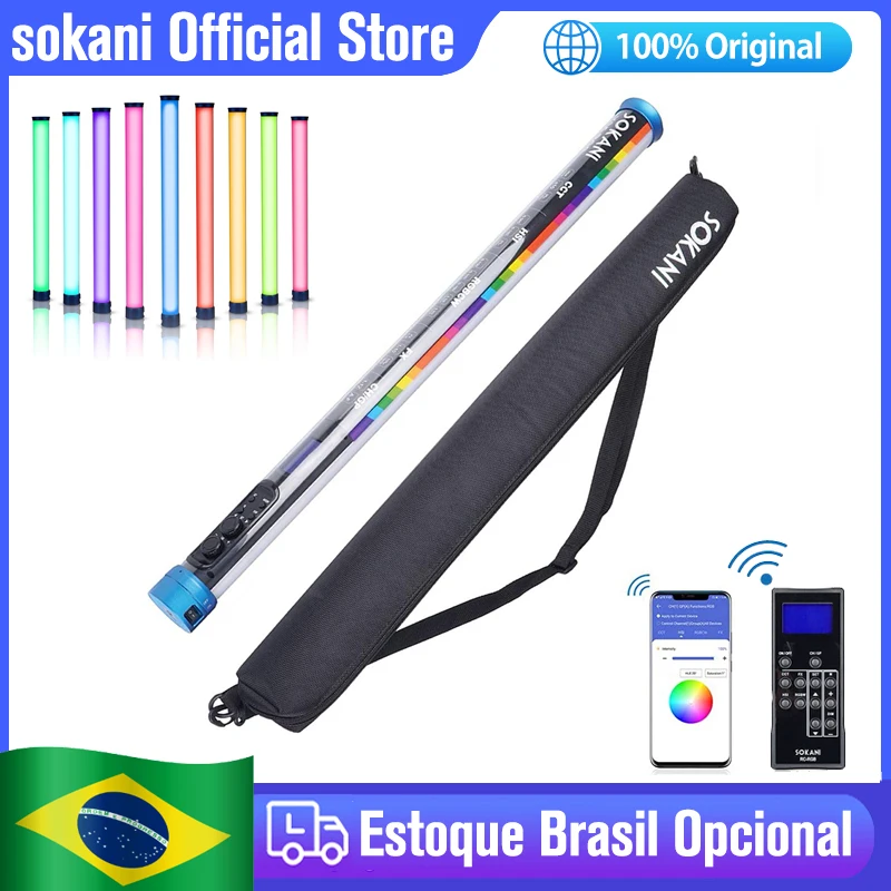 

(DO Brazil) Sokani X25 RGB LED Video Light Lamp Handheld Light Stick PavoTube Lighting for TikTok YouTube Live Streaming Studio