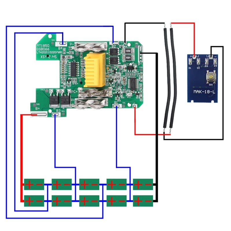 2022 Mới Li-ion Thay Thế Pin Vỏ Bảo Vệ Tế Bào Phát Hiện Shield Ban Cho Makita-18V BL1830 Điện Không Dây dụng Cụ