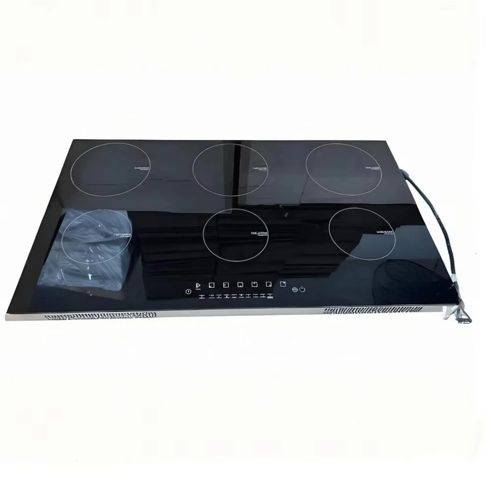6-burner induction cooker with touch control ceramic glass surface