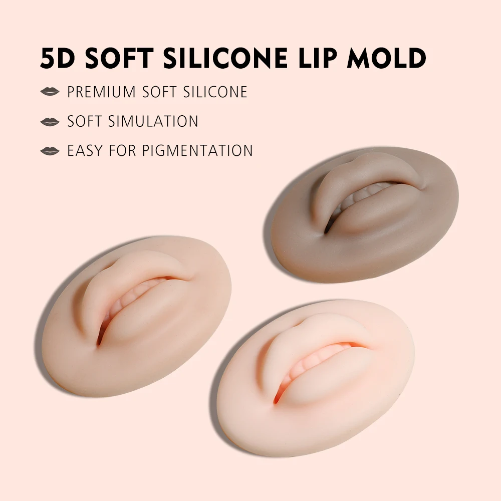 5D Lip Tattoo Practice Skin Microblading Permanent Makeup Soft Film Silicone PMU Lip Mold Beginner practice Tattoo Supplies Tool