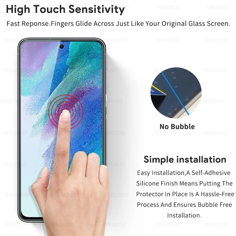 3PCS Samsungs S 21 22 23 5G Tempered Glass for Samsung Galaxy S20 S21 FE S22 S23 Plus Screen Protector Explosion-Proof HD Film