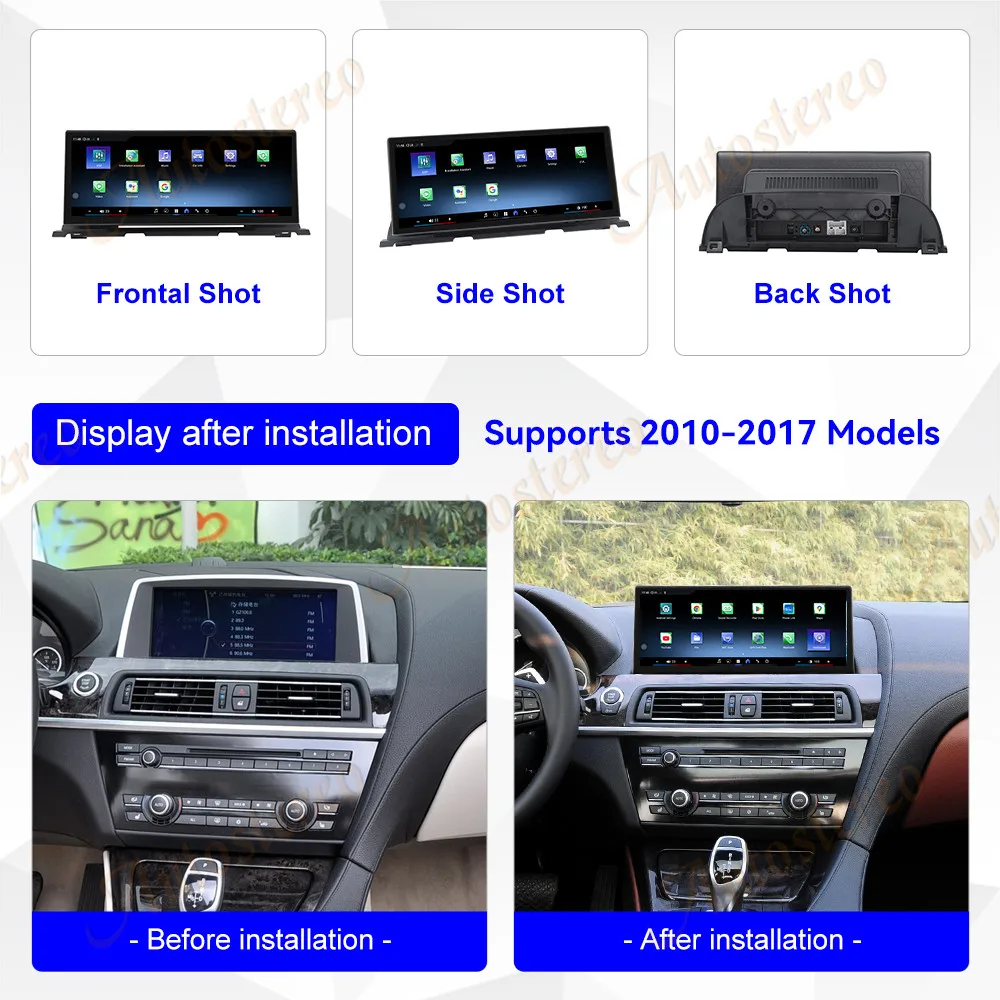 ID9 12.9 Ultra Carplay أندرويد 14 سيارة لتحديد المواقع والملاحة لسيارات BMW 6 M6 6GT F06 F12 F13 2009-2017 Headunit مشغل وسائط متعددة راديو السيارة