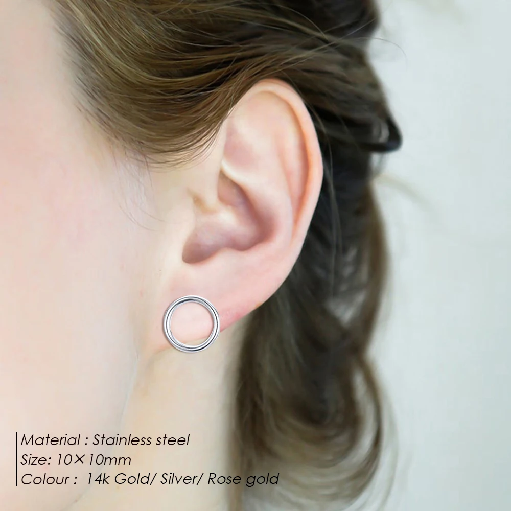 EMANCO Women Hollow Out Beautiful Stud Earrings for Women Minimalist Stainless Steel Earrings Hypoallergenic Earrings