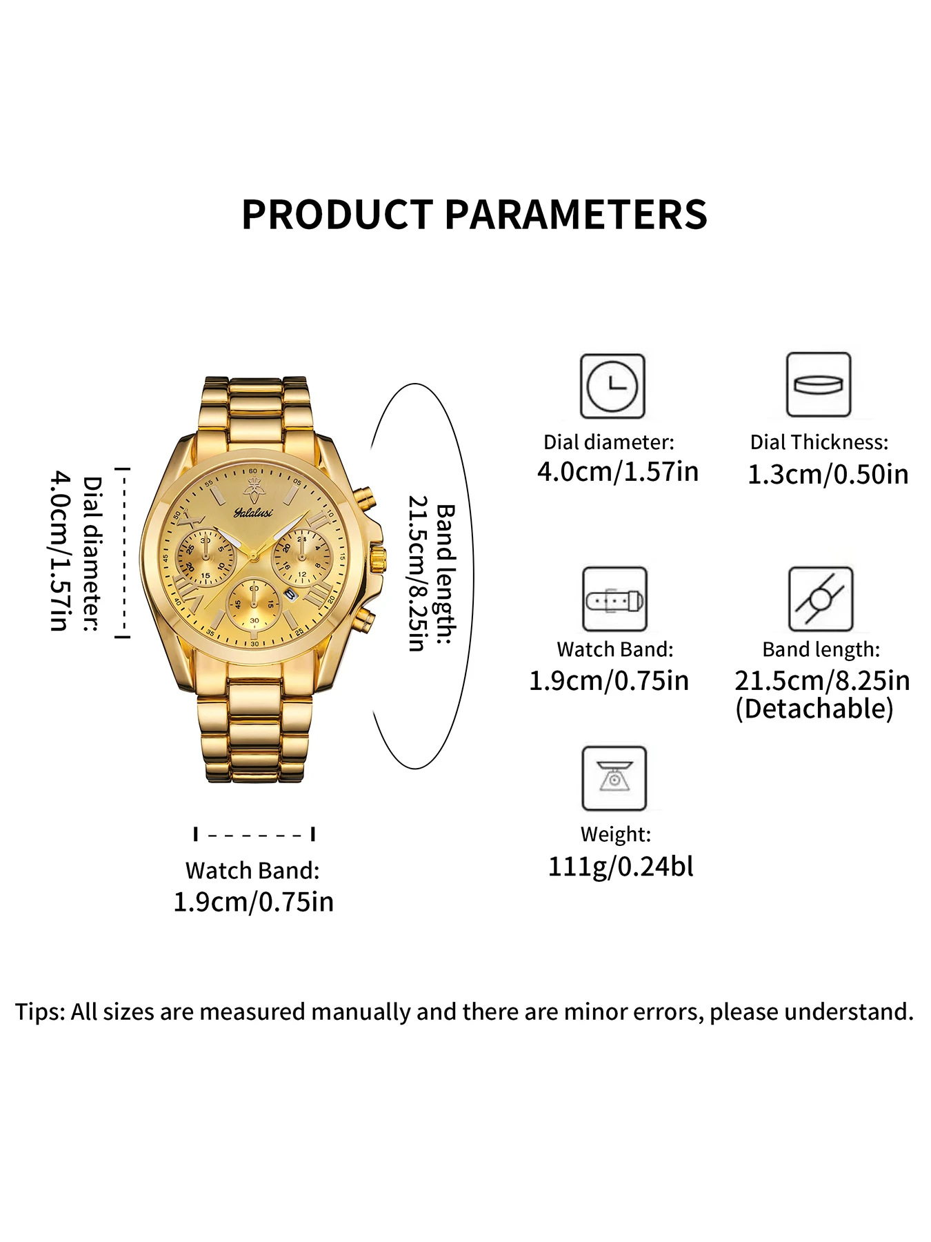 YaLaLuSi Brand 2024 New Hot Sale Gold Luxury Couple Watch Box Watch Remover Valentine\'s Gift Ion Vacuum Plating