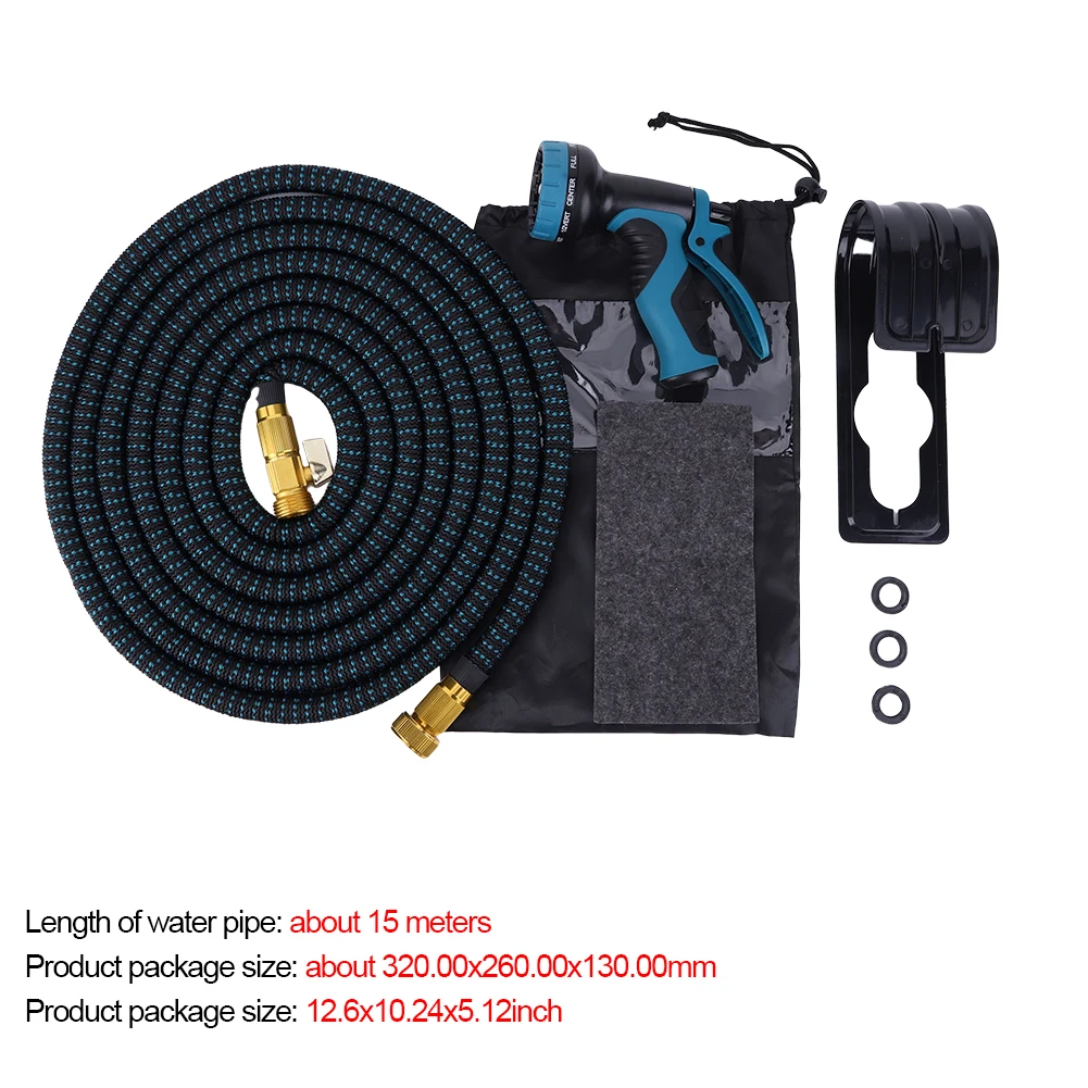 50FT/75FT Expandable Garden Hose with Spray Nozzle 3 -Layer Latex Core Expandable Flexible Water Hose for Watering Washing