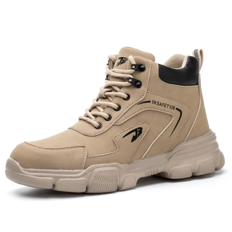 2026 New Safety Shoes Men Boots High Top Work Sneakers Steel Toe