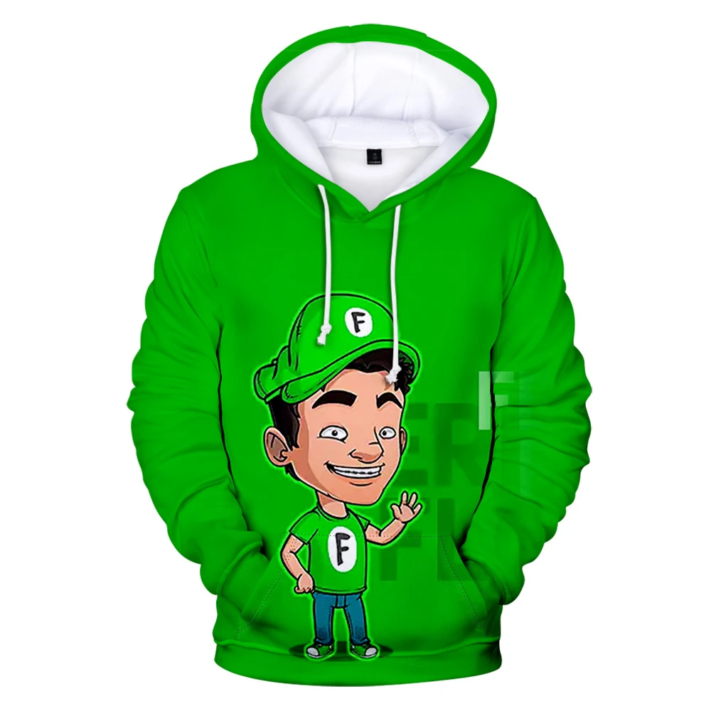 Youtuber Fernanfloo bluza z kapturem Unisex z długim rękawem męska damska bluza Harajuku Streetwear w stylu Casual 3D