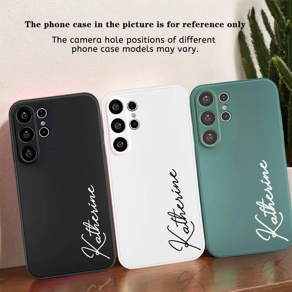 Customized Text Case For Samsung Galaxy S8 S9 S10 S20 S21 S22 S23 S24 FE Plus Ultra 5G S20+ S21+ S22+ Print Your Signature