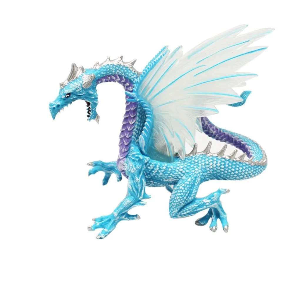 Lodowy Latający Smok Figurki Mitycznych Smoków Zachodnie Bestie Walka z Bydłem Ognistym Symulacja Wojny Wojennej Zabawki PVC Mitologia Model Zwierzęcia Smoka