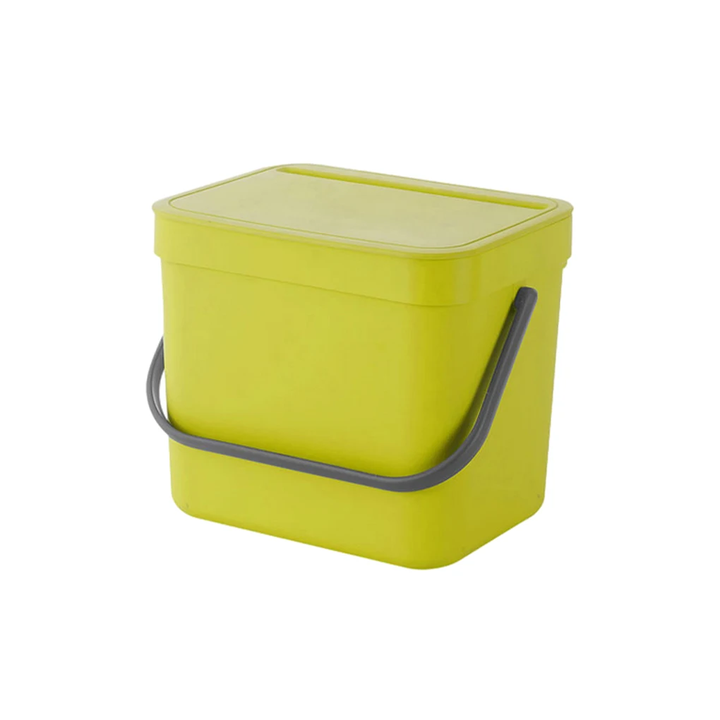 

Durable Hanging Trash Can For Convenient Garbage Disposal And Easy Movement Storage Slot For Convenient Storage black 3L