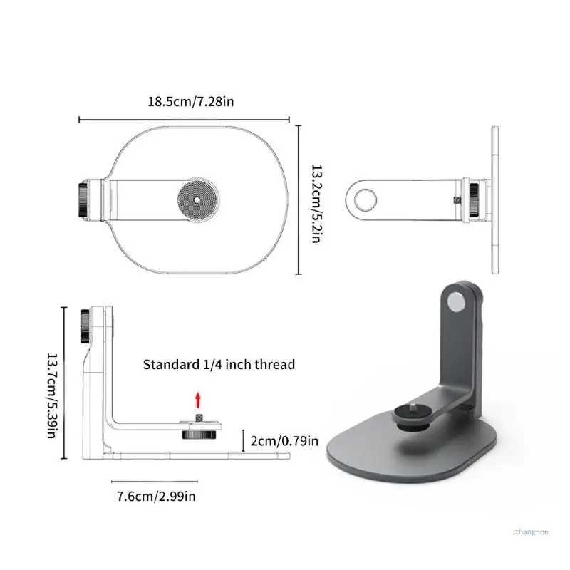 Supporto per proiettore da tavolo M5TD con regolazione flessibile a 360 gradi staffa da scrivania per proiettore in metallo