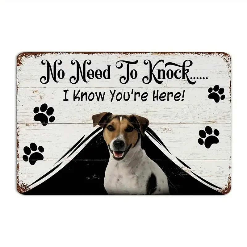 1pc Fun Jack Russell Terrier Metal aluminum Sign with the Message 