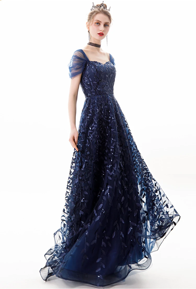 

Banquet evening dress for women Elegant long embroidered dress Party dresses women evening shiny Formal dress prom dresses