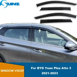 Side Window Deflector For BYD Yuan Plus Atto 3 2021 2022 2023 2024 Window Visor Awnings Shelters Shades Sun Rain Deflector Guard