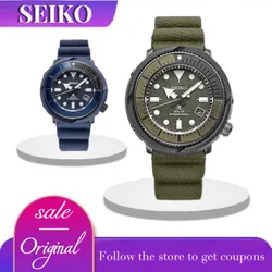 Original SEIKO Men Watches SNE537 PROSPEX Series Luminous Circular Dial Sports Watch Calendar Silicone Strap Wristwatches