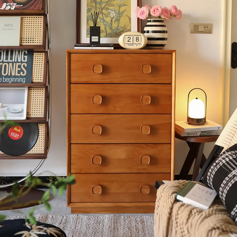 

Drawers Minimalist Storage Cabinet Tall Modern Design Unique Display Cabinet Wooden Retro Mobili Soggiorno Living Room Furniture