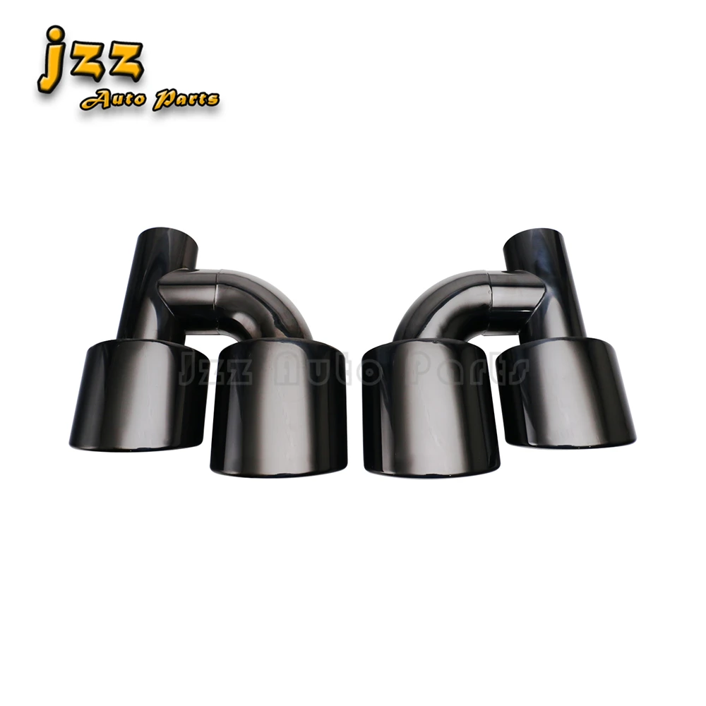 

Inter 63mm Dual Outlet Car Exhaust Tip Slant Rolled Edge Auto Muffler Tail Pipe Stainless steel Silver Black Car Exhaust pipe