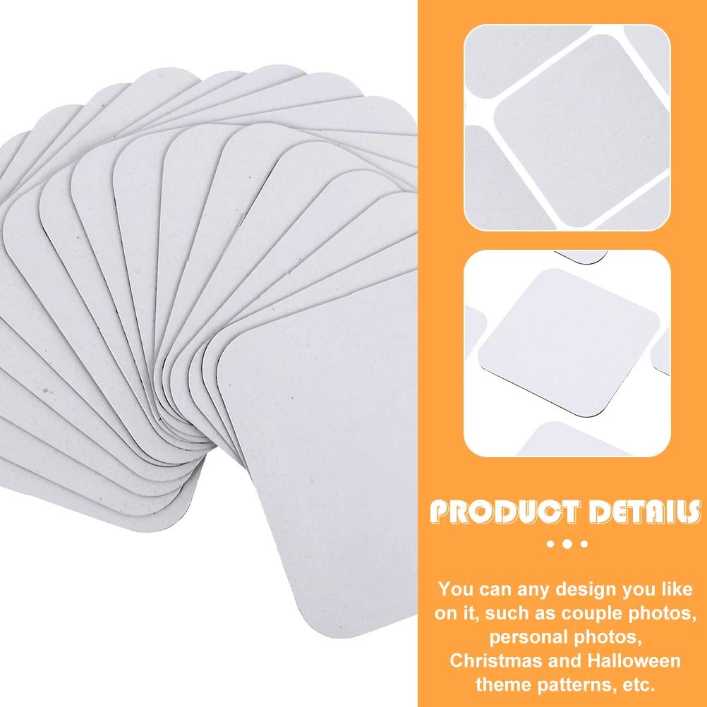 

20 Pcs Pearl Blank Magnetic Stickers for Fridge Whiteboard Smooth Edges Customize Photos Patterns Refrigerator Magnets Square