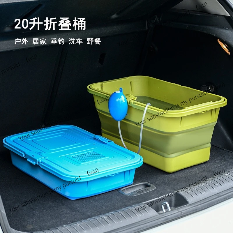 

20 liter folding bucket live fish bucket, outdoor picnic storage, portable washing mop