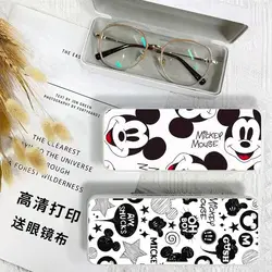 Disney Mickey Glasses Case Student Cartoon Cute Creative Simple Advanced Large Capacity Portable Storage Box Wholesale