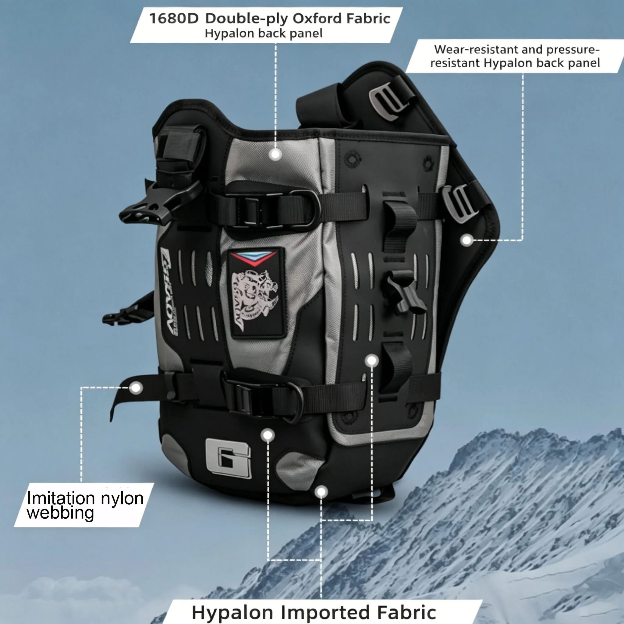 GSADV Motorcycle Bag 6L-56L Universal Side Saddle Bag Removable 100% Waterproof Inner Bag Outdoor Motorbike Backpack R1200GS