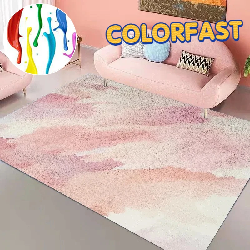 Pink Soft Flannel Carpet Living Room Decor Bedroom Bedside Area Rug Modern Home Decorations Carpets Big Size Cloakroom Foot Mat