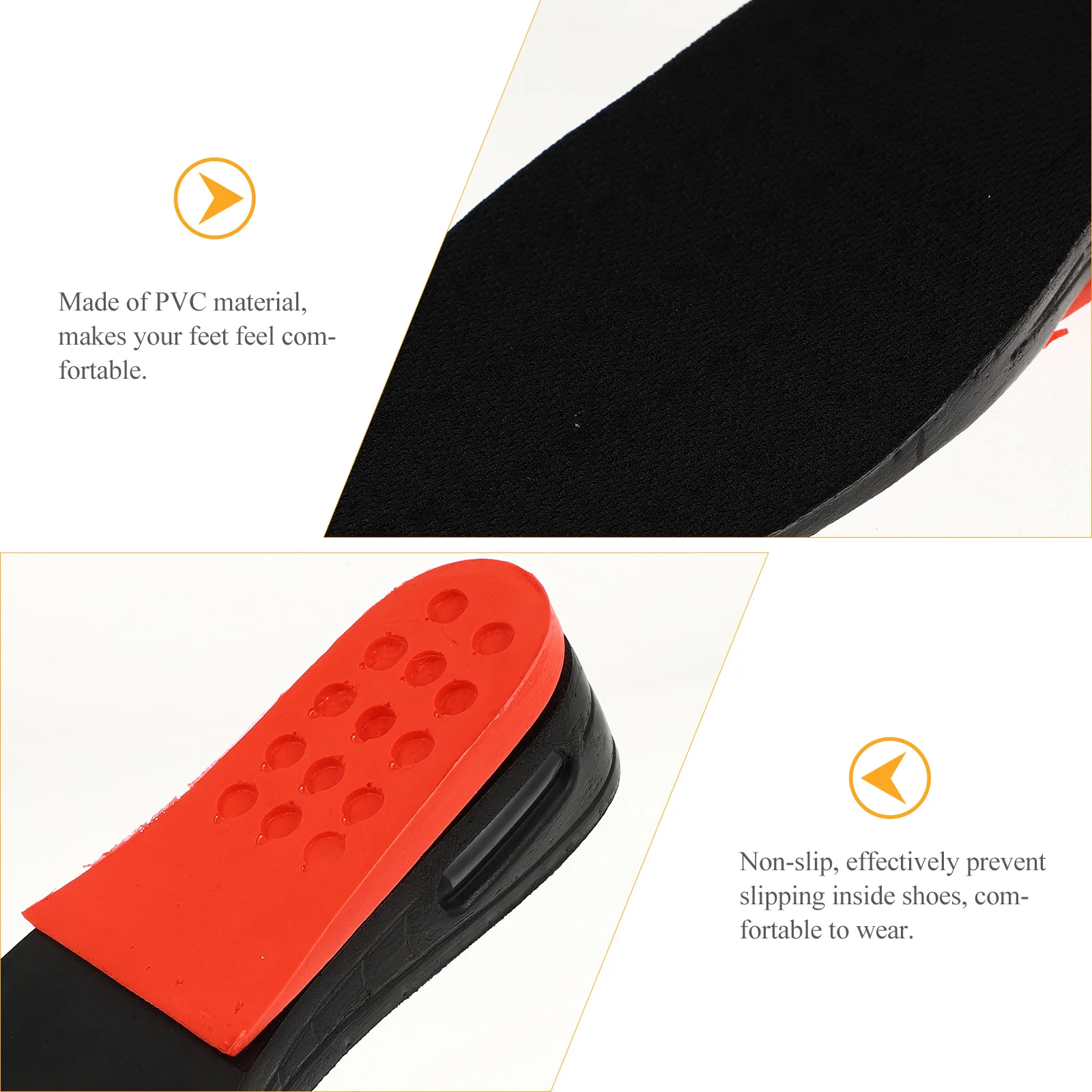 Height Increase Shoes Pad Comfortable Insole Easy Inserts Lift - Size L height shoe pad height shoe inserts