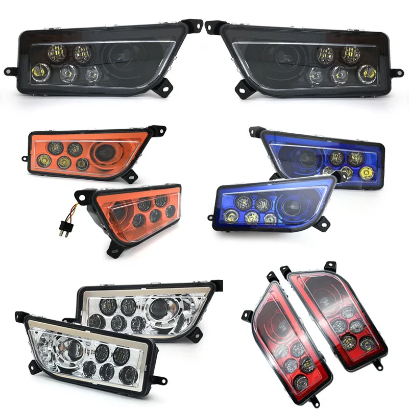 

2pcs High Low Front Light UTV LED Headlamp Headlight For Polaris RZR 900 2015-17 RZR 1000 S 16-17 10-32V Waterproof