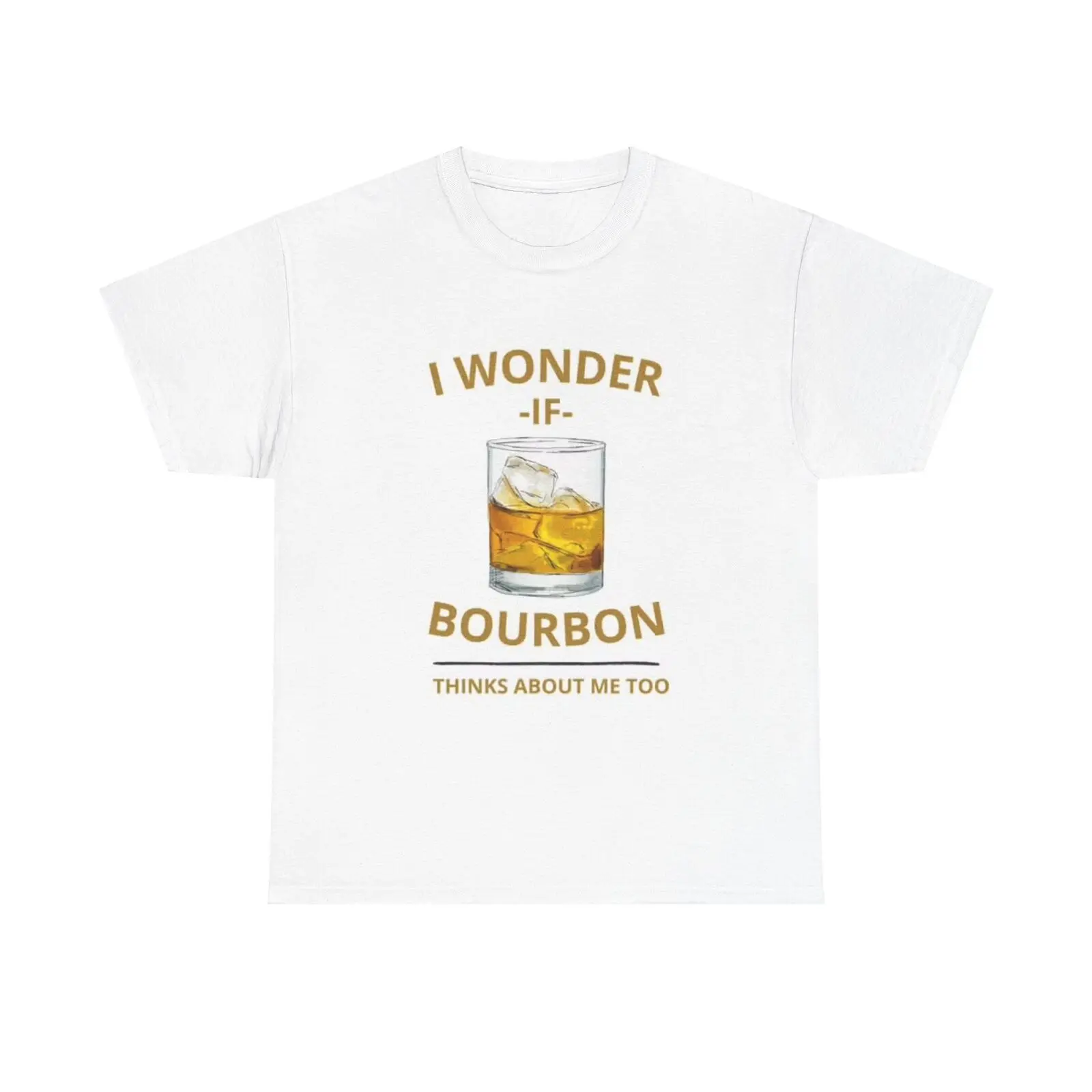 

Футболка Bourbon On The Rocks с забавным виски унисекс из плотного хлопка