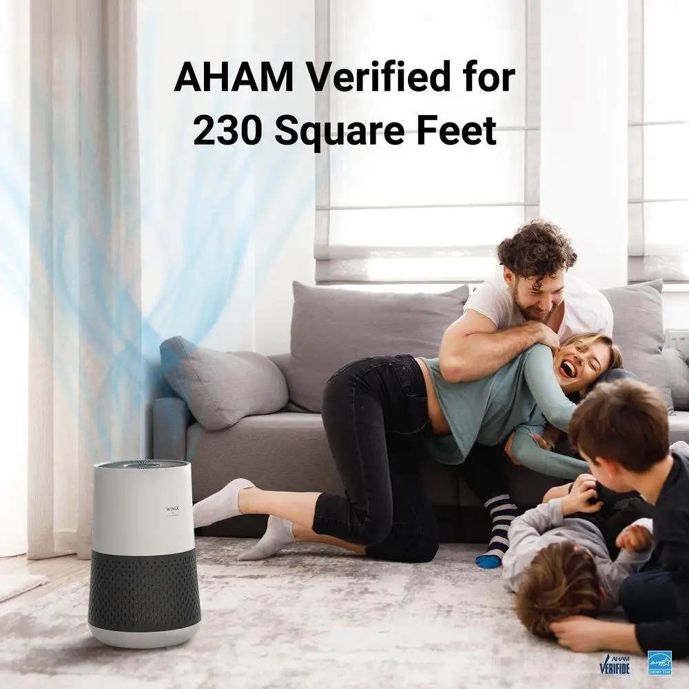 4-Stage Air Purifier True HEPA Carbon Filter 360° Air Quality Monitor Auto Mode Sleep Mode  A231 Captures Allergens Smoke Pet