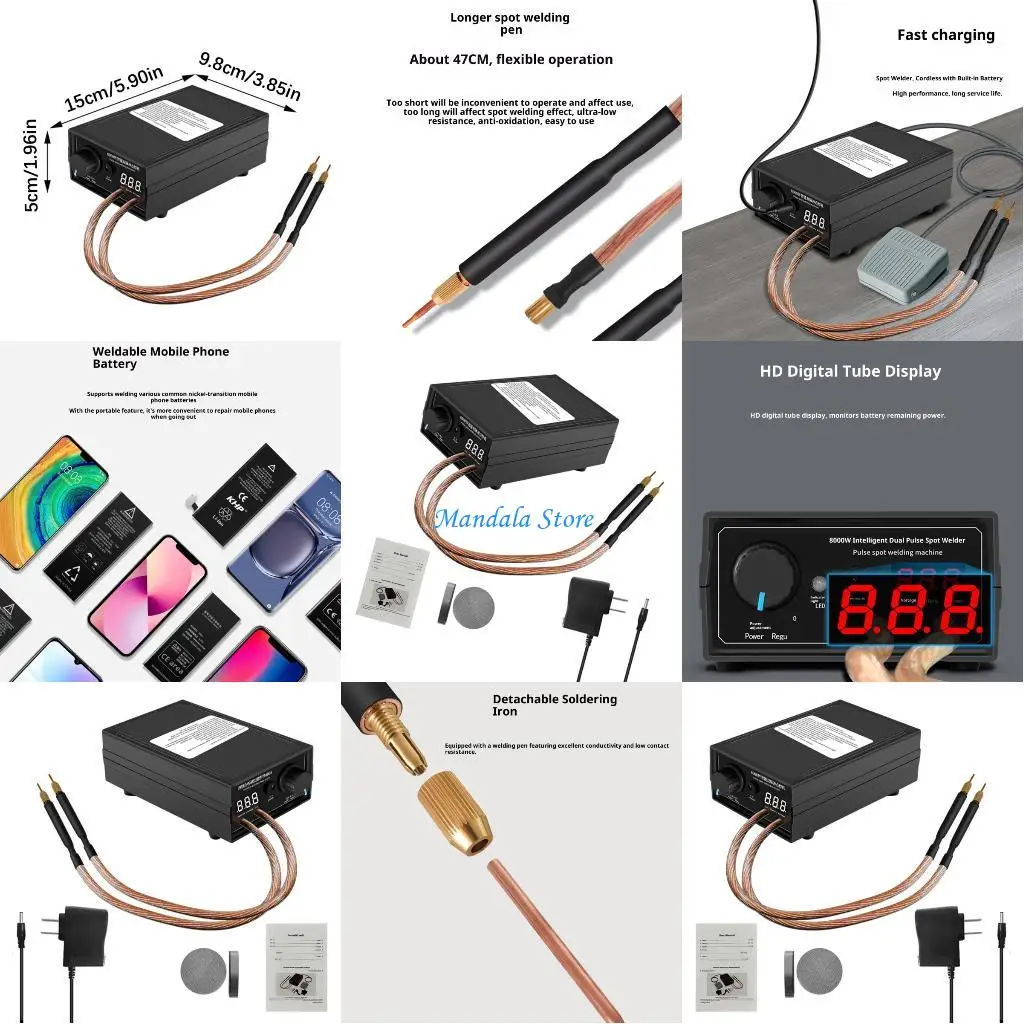 

U2JC Portable 8000W Spots Welder with Rechargeable Battery Multiple Welding Modes for Versatile Applications