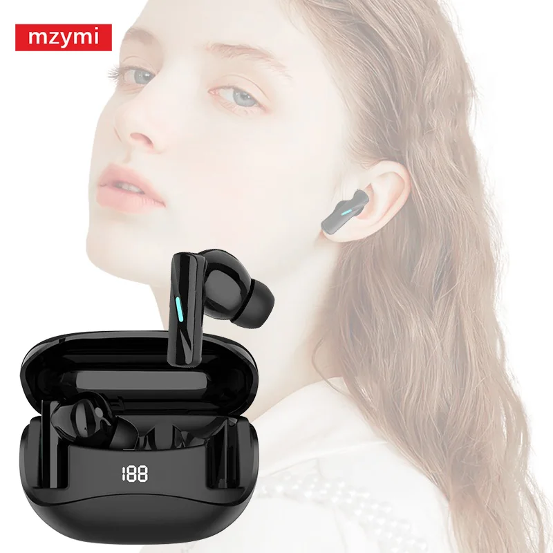 mzymi TWS Wireless Earbuds M60 Bluetooth5.3 Earphone 9D Sound In-Ear Headphones Sports Gaming Headsets Waterproof For XIAOMI