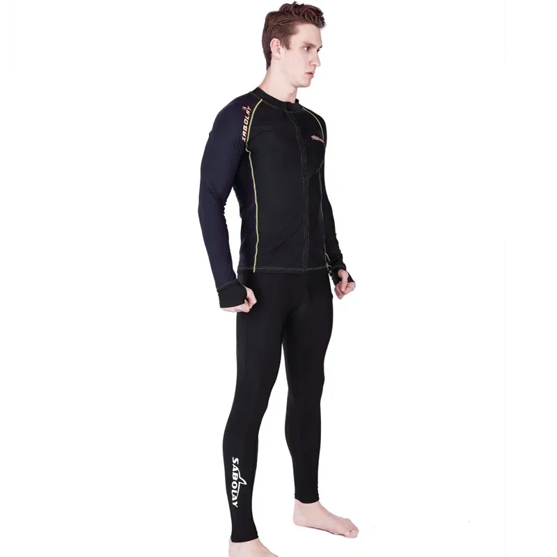 Men Lycra Rash Guard  Surf Diving Pants High Elastic Tight Long  Rashguards Swimsuit Sunscreen Swimming