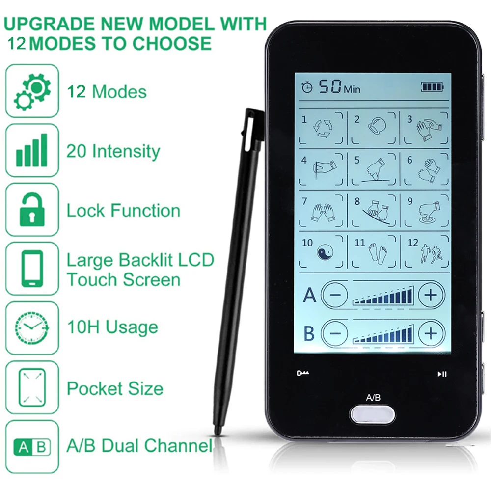 

Tens Massager Electric EMS Muscle Stimulator body Massage Patches 10pcs Massage Pads Remote Control For Back Body Health