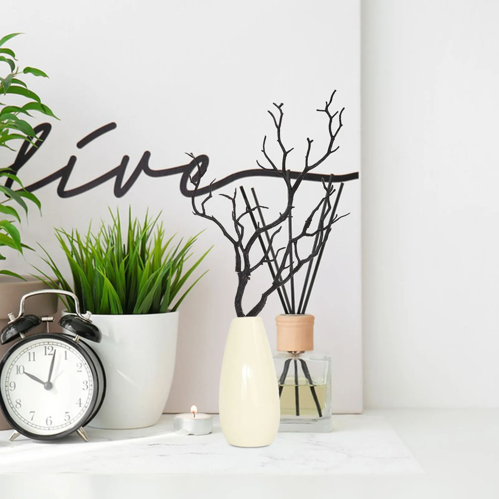 

2pcs Artificial Coral Decor For Halloween Home Table Vase Filling Branches Diy Craft Fake Dried Tree Twigs Simulation Branches