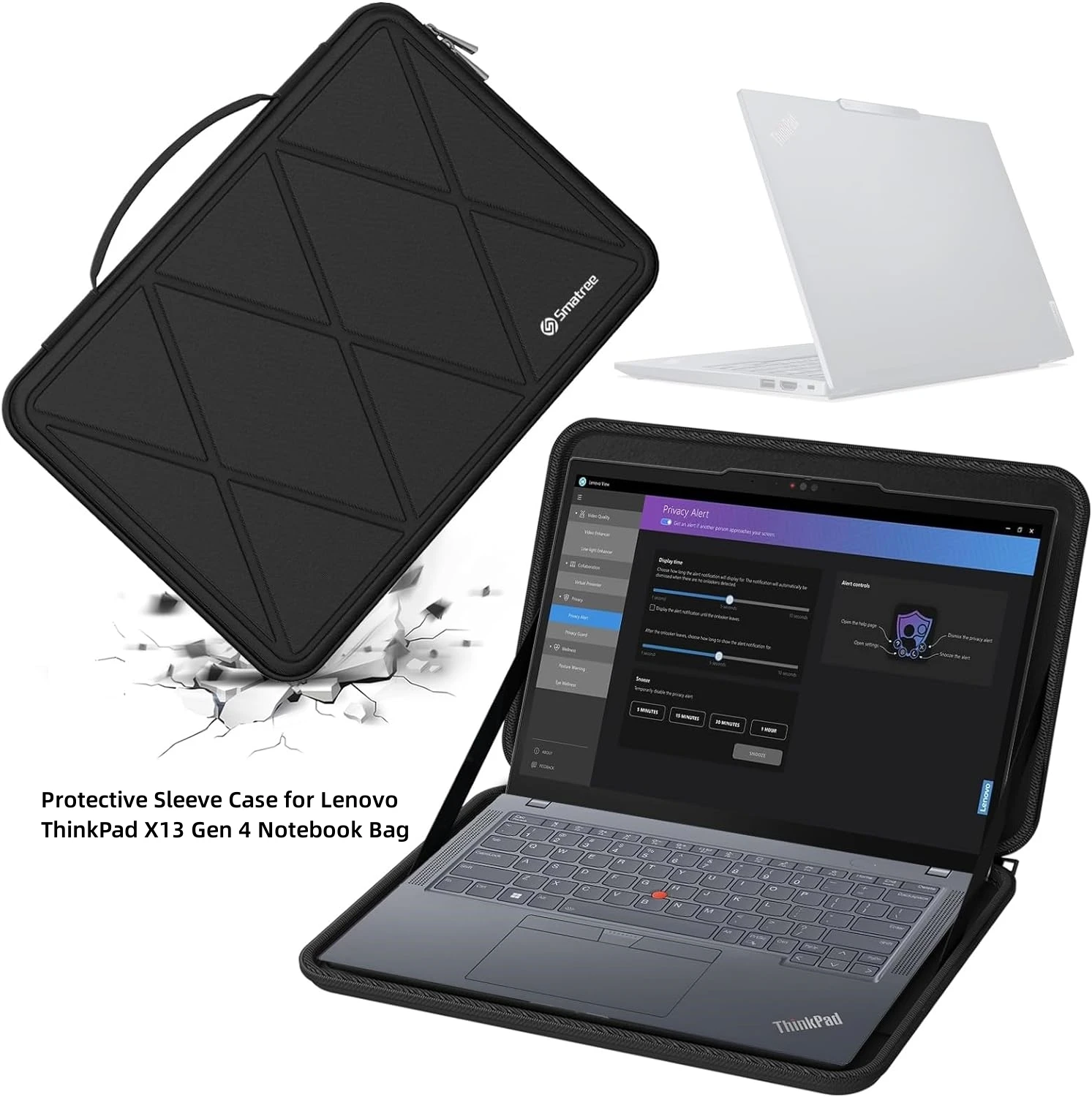 

Hard EVA Protective Sleeve Case for 13-inch Lenovo ThinkPad X13 Yoga Gen 4 2-in-1 Laptop/ ThinkPad X13 Gen 4 Notebook Bag