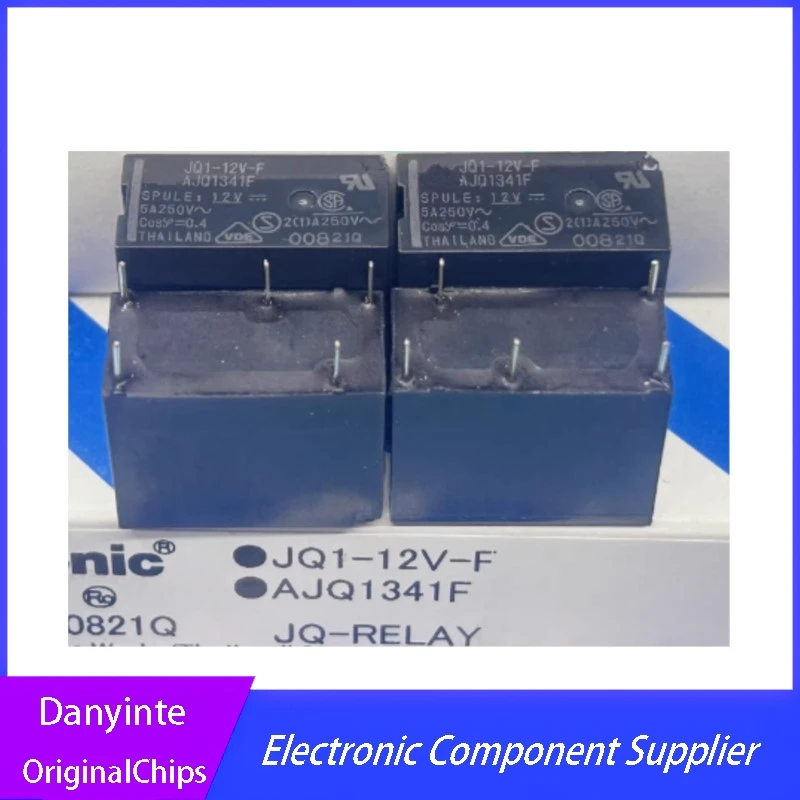 New 10Pcs/LOT   relay   JQ1-12V-F  AJQ1341F  JQ1-12V-F-12V  5A 250V 12VDC 