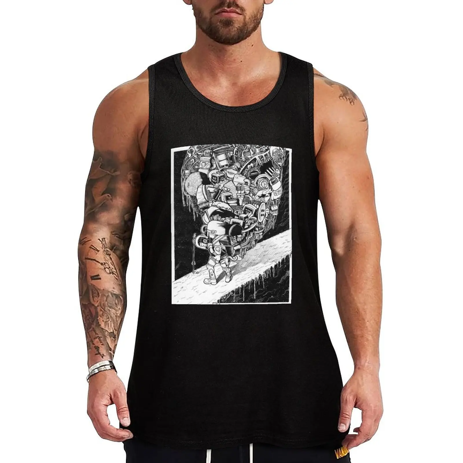 

Endless Footslog March: Crossection 1 Tank Top gym shirt men t-shirt gym man Male vest gym t-shirts man